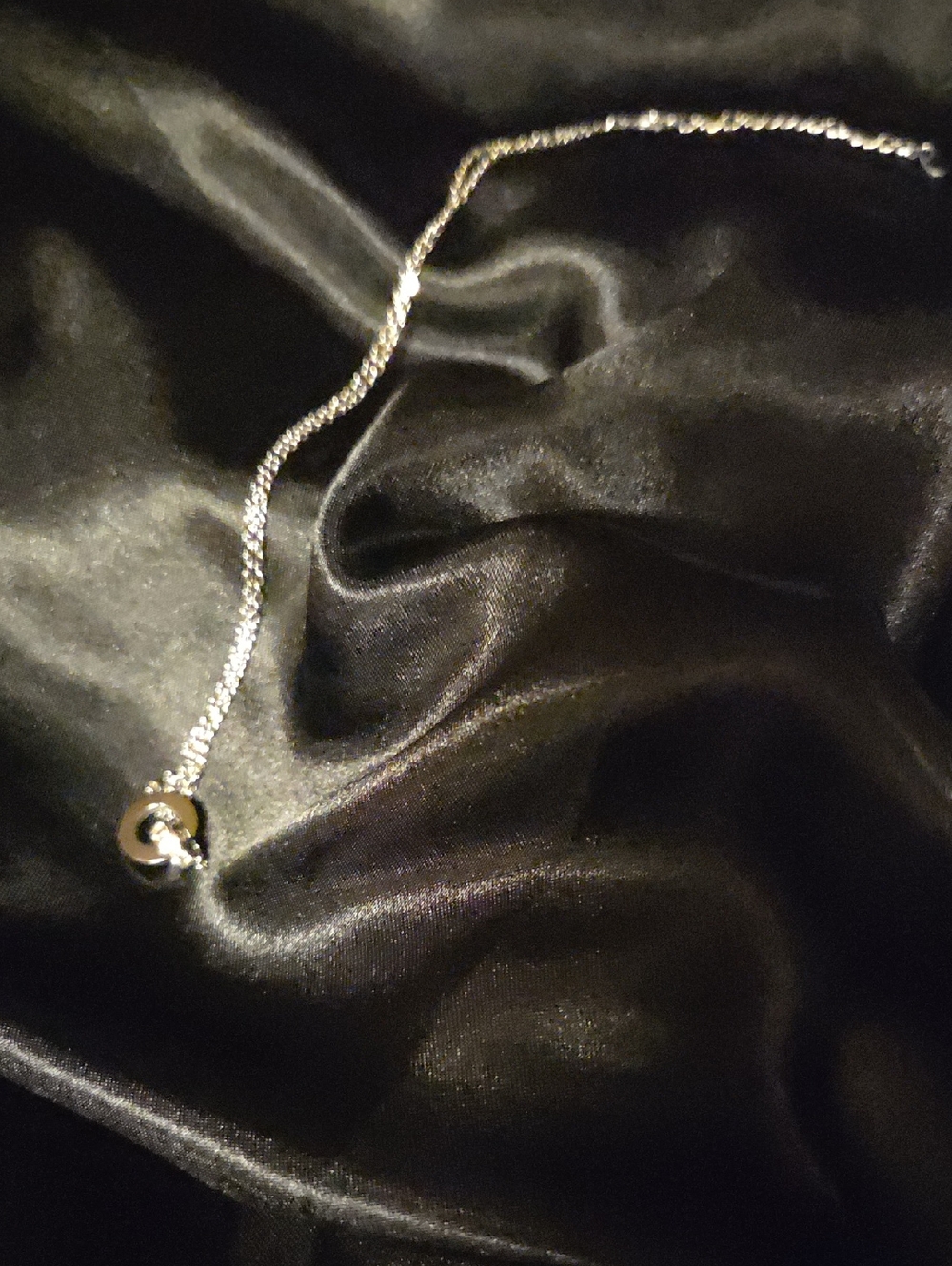 Elegant Silver Chain Necklace with Polished Double Orb Pendant